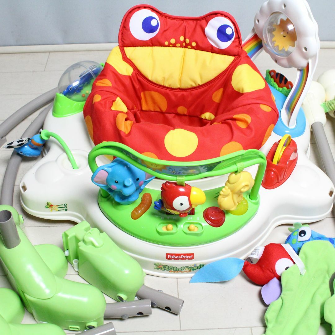 Fisher-Price(フィッシャープライス)の良品即決 フィッシャープライス　レインフォレスト　ジャンパルー 電池入 洗濯済  キッズ/ベビー/マタニティのおもちゃ(ベビージム)の商品写真