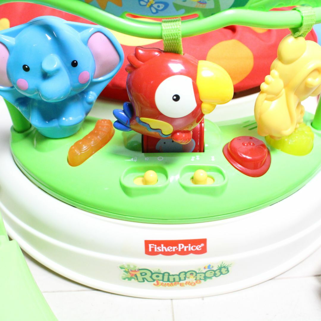 Fisher-Price(フィッシャープライス)の良品即決 フィッシャープライス　レインフォレスト　ジャンパルー 電池入 洗濯済  キッズ/ベビー/マタニティのおもちゃ(ベビージム)の商品写真