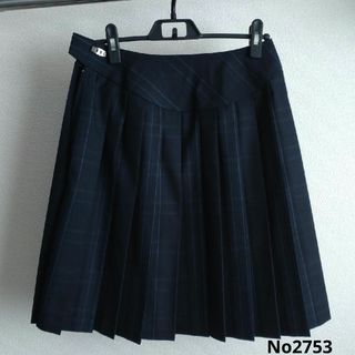 スクールスカート 冬物 w63-丈51 黒 プリーツ 制服 女子  No2753(その他)