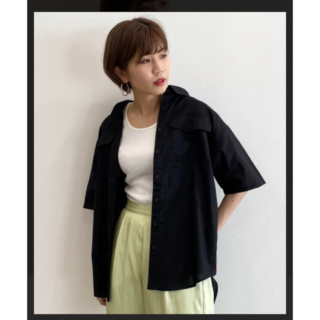 PAGEBOY(ページボーイ)の新品　PAGEBOY リネンライトシャツ レディースのトップス(シャツ/ブラウス(半袖/袖なし))の商品写真