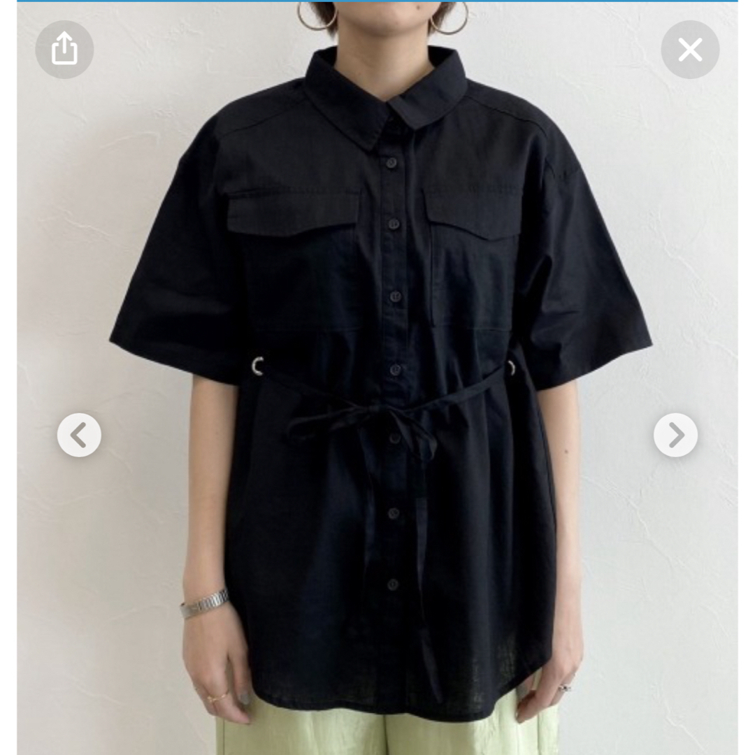 PAGEBOY(ページボーイ)の新品　PAGEBOY リネンライトシャツ レディースのトップス(シャツ/ブラウス(半袖/袖なし))の商品写真