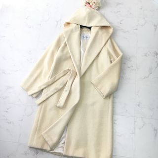 美品　白タグ　MaxMara マックスマーラ  アルパカ　シャギー　コート