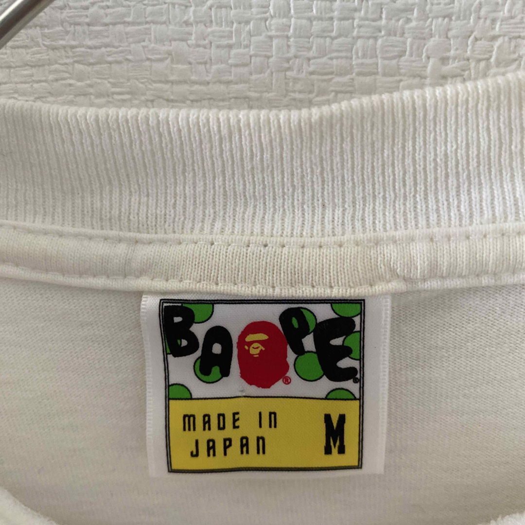 A BATHING APE(アベイシングエイプ)の90sBathingApeベイシングエイプtシャツ半袖ホワイトmシングルステッチ メンズのトップス(Tシャツ/カットソー(半袖/袖なし))の商品写真