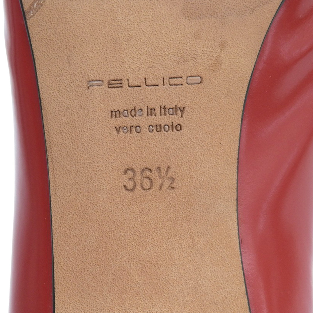 PELLICO(ペリーコ)のペリーコ 美品 PELLICO ペリーコ レザー パンプス レディース レッド 36 1/2 36 1/2 レディースの靴/シューズ(ハイヒール/パンプス)の商品写真