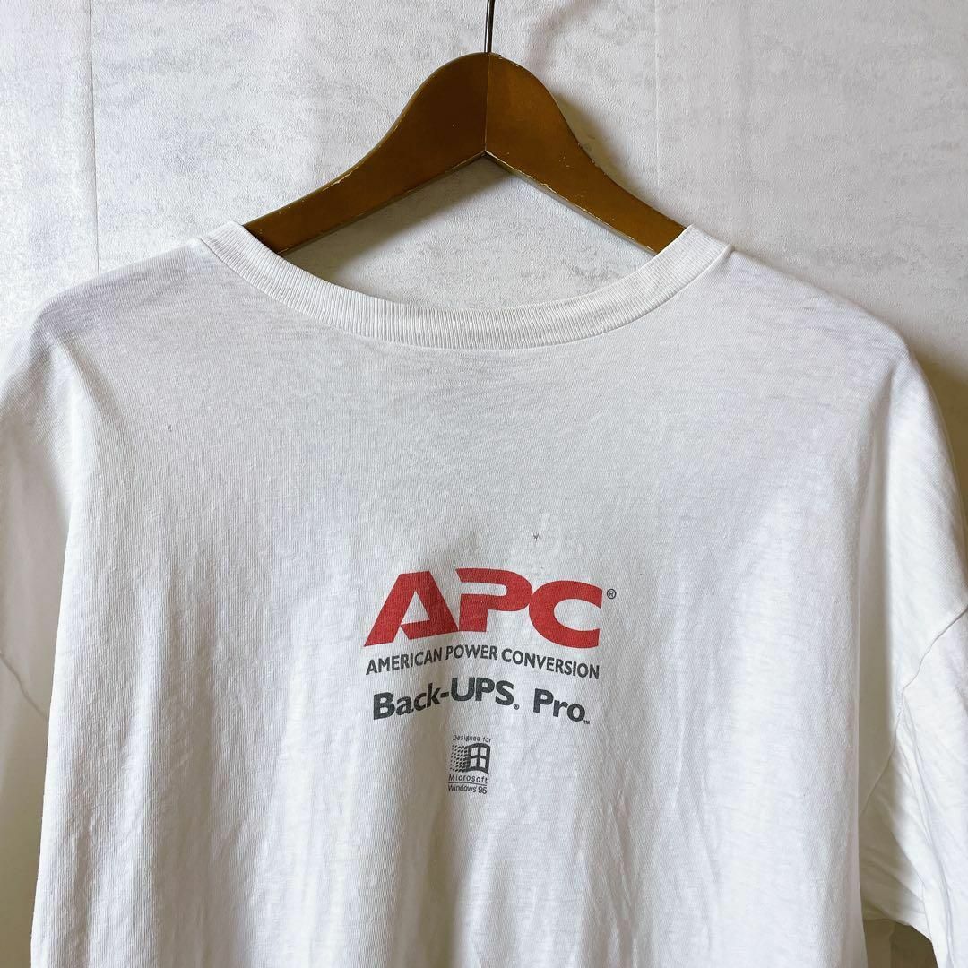 90ＳAPC　マイクロソフト ウィンドウズ95 ソフトウェア Tシャツ XL古着 メンズのトップス(Tシャツ/カットソー(半袖/袖なし))の商品写真