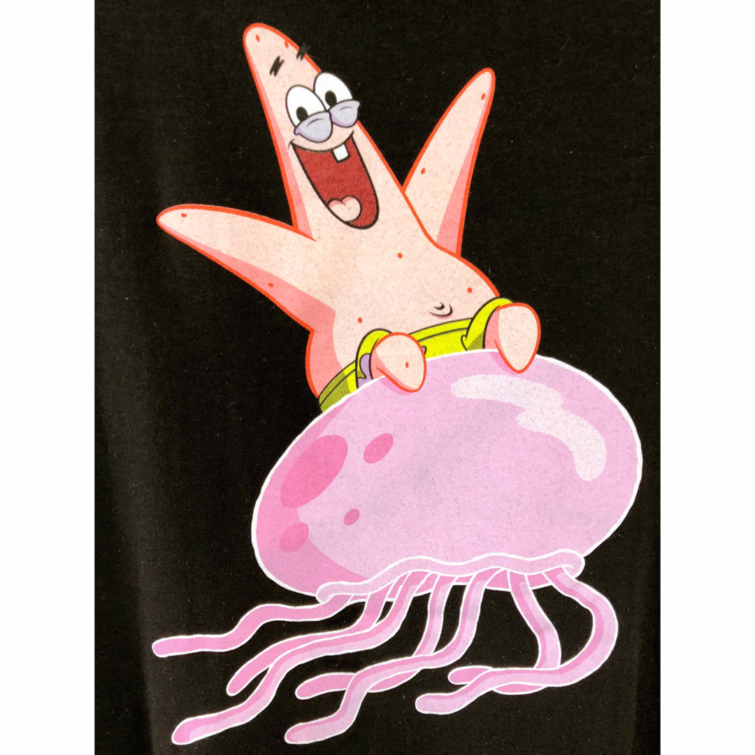 Sponge Bob　Patrick Star　Tシャツ　M　黒　USA古着 メンズのトップス(Tシャツ/カットソー(半袖/袖なし))の商品写真