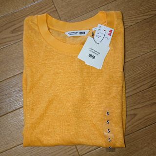 コントワーデコトニエ(Comptoir des cotonniers)の新品ユニクロ　リネンクルーネックT  コントワー・デ・コトニエ Sサイズ(Tシャツ(半袖/袖なし))