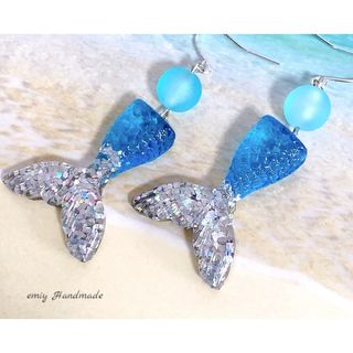 大人可愛い♡上品　揺れる 人魚ピアス・イヤリング④ ★1セット限定★(ピアス)