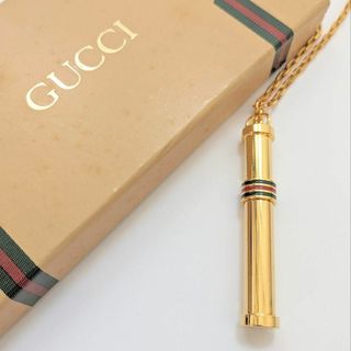 グッチ(Gucci)の美品✨グッチ シェリーライン 金 パフュームボトル ネックレス GG 箱付き(キーホルダー)