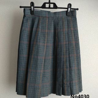 スクールスカート 冬物 w63-丈50 チェック プリーツ 制服女子No4030(その他)