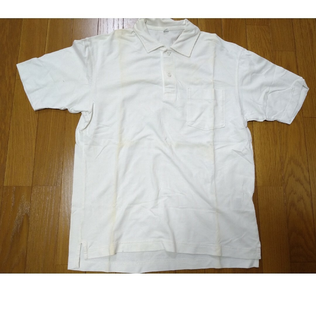 UNIQLO(ユニクロ)のユニクロ　半袖　ポロシャツ　３枚セット　白　ベージュ メンズのトップス(ポロシャツ)の商品写真