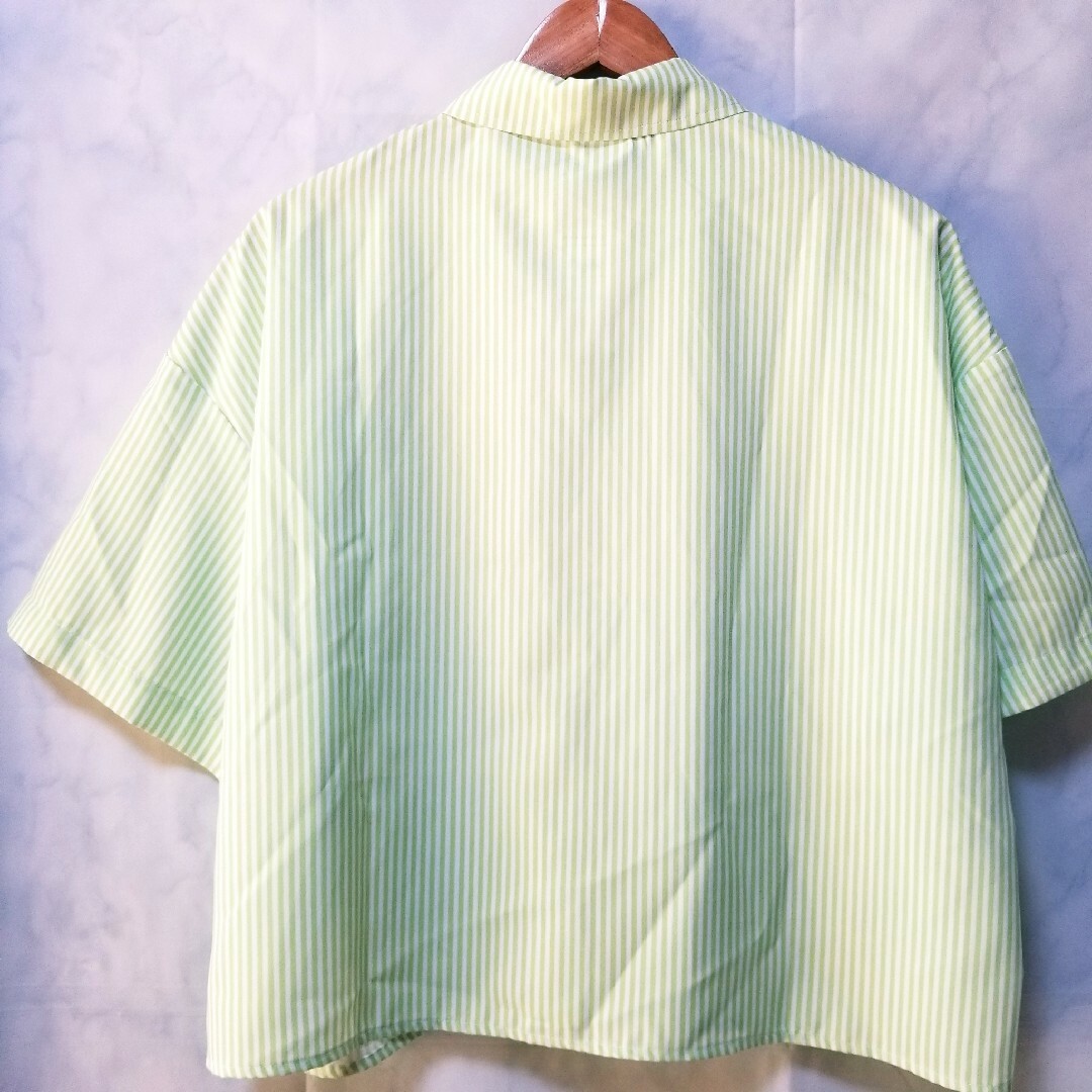 サンリオ(サンリオ)のサンリオ　POCHACCO　新品　半袖 シャツ　ストライプ　ポチャッコ　Mサイズ レディースのトップス(Tシャツ(半袖/袖なし))の商品写真