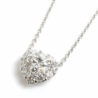 graff - GRAFF グラフ K18WG ホワイトゴールド アイコンハート ダイヤ ネックレス ダイヤモンド0.50ct 3.6g ～46cm レディース【中古】【美品】