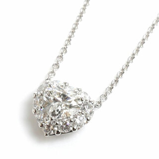 graff - GRAFF グラフ K18WG ホワイトゴールド アイコンハート ダイヤ ネックレス ダイヤモンド0.50ct 3.6g ～46cm レディース【中古】【美品】