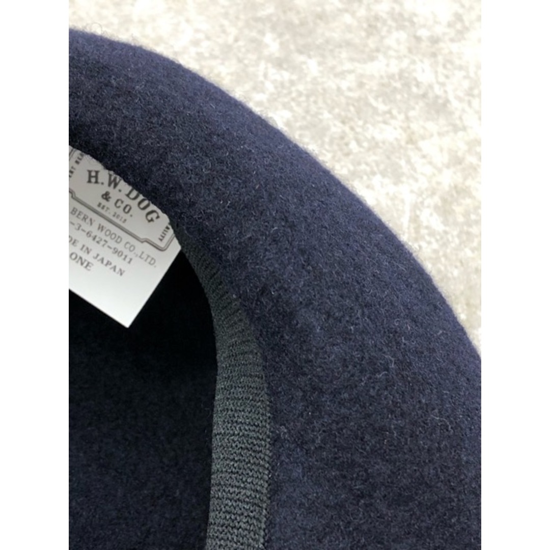 THE H.W.DOG&CO(ザエイチダブリュードッグアンドコー) D-00022 WOOL BERET ベレー帽 ネイビー サイズ ONE【C1169-007】 メンズの帽子(ハンチング/ベレー帽)の商品写真