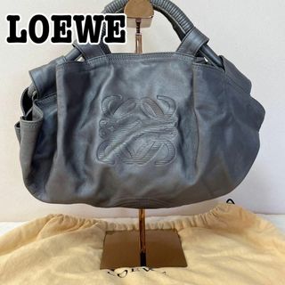 ロエベ(LOEWE)のLOEWE ナッパアイレ　アナグラム　シルバー　グレー　レザー　トートバッグ(ハンドバッグ)