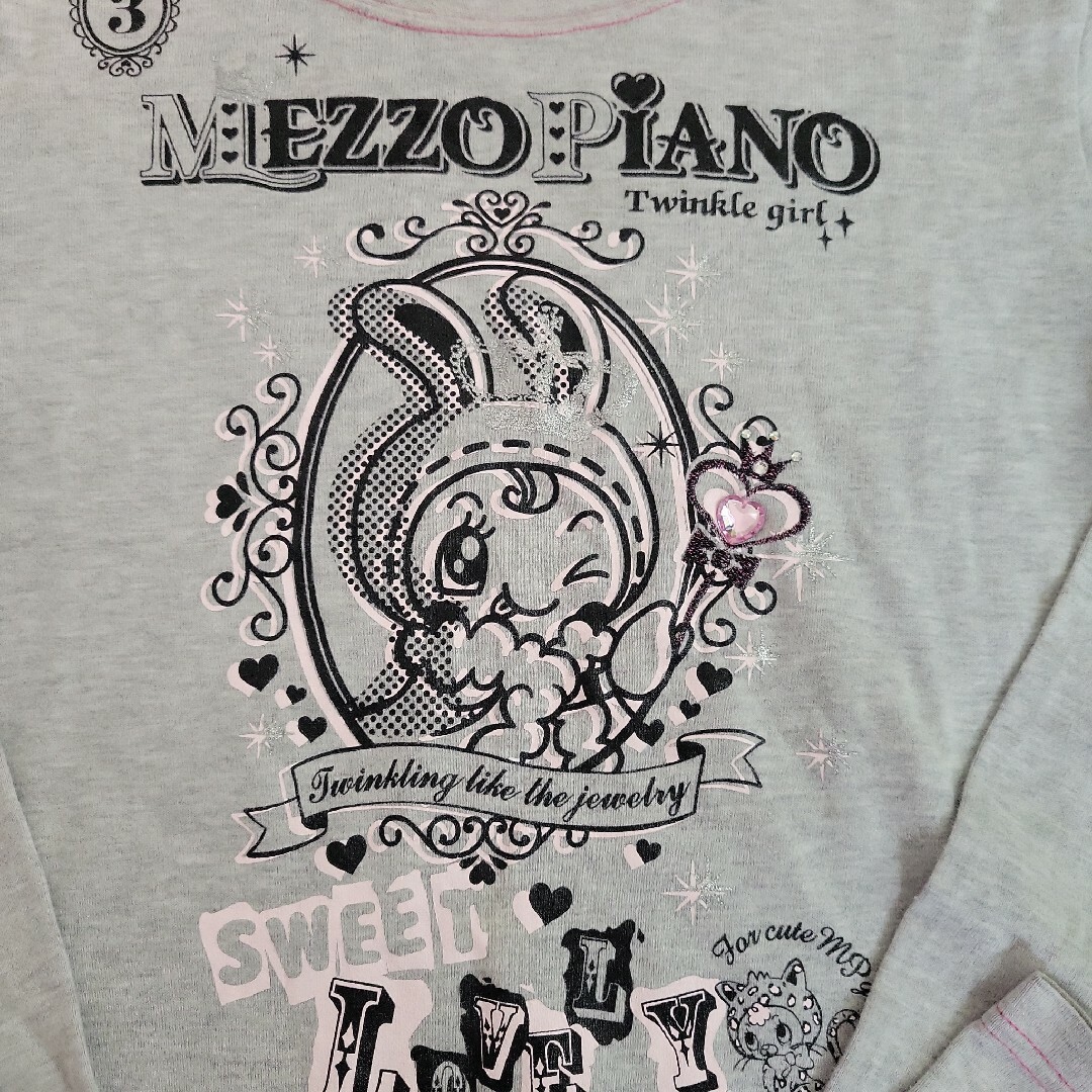 mezzo piano(メゾピアノ)のメゾピアノ ロング Tシャツ 150 キッズ/ベビー/マタニティのキッズ服女の子用(90cm~)(Tシャツ/カットソー)の商品写真