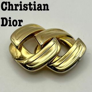 クリスチャンディオール(Christian Dior)のChristian Dior 2連ダイヤ　ピンブローチ　ゴールド　コサージュ(チャーム)