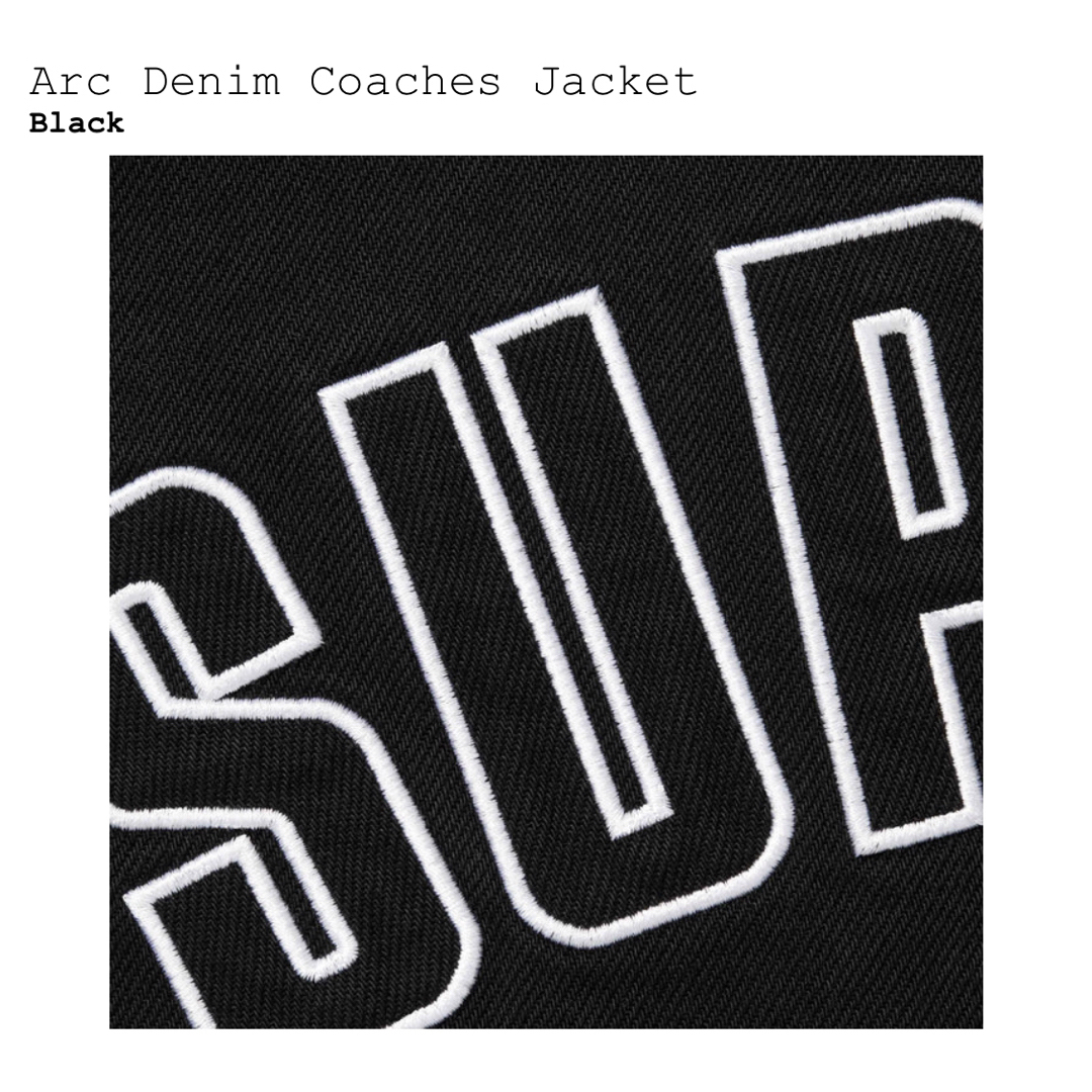 Supreme(シュプリーム)のMサイズ Supreme Arc Denim Coaches Jacket 黒 メンズのジャケット/アウター(スタジャン)の商品写真