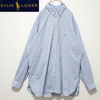 ラルフローレン(Ralph Lauren)の希少 サイズ ラルフローレン 刺繍 ロゴ ビックサイズ 長袖  シャツ(シャツ)