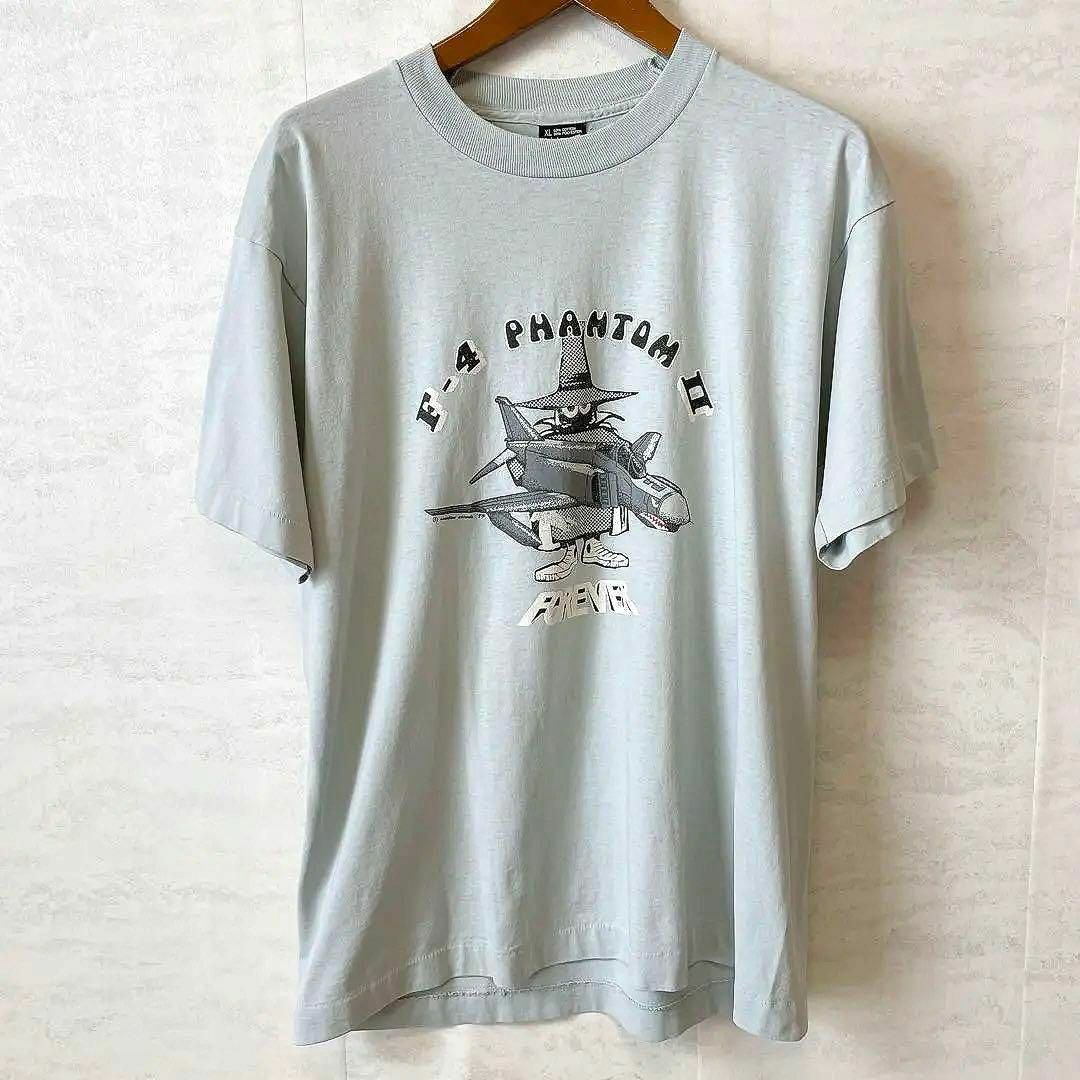 80年代古着　シングルステッチ　ビンテージ　Ｆ4ファントム　戦闘機　メンズ古着 メンズのトップス(Tシャツ/カットソー(半袖/袖なし))の商品写真