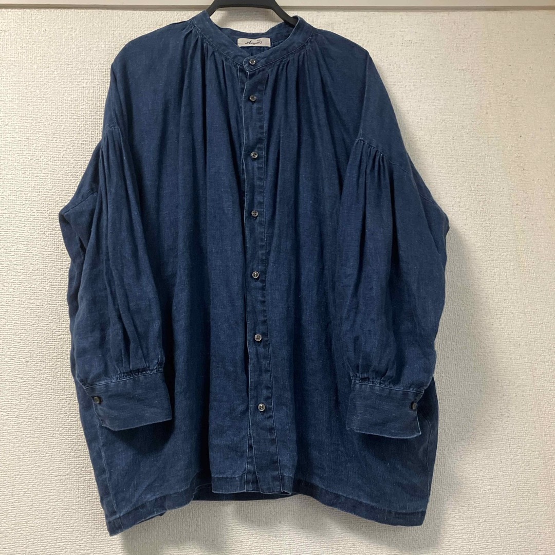 nest Robe(ネストローブ)のich antiquite’s インディゴリネンブラウス レディースのトップス(シャツ/ブラウス(長袖/七分))の商品写真