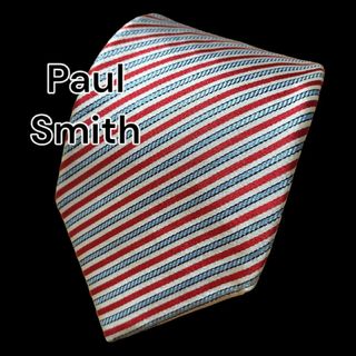 ポールスミス(Paul Smith)の【Paul Smith】　ポールスミス　レッド系　ストライプ　日本製(ネクタイ)