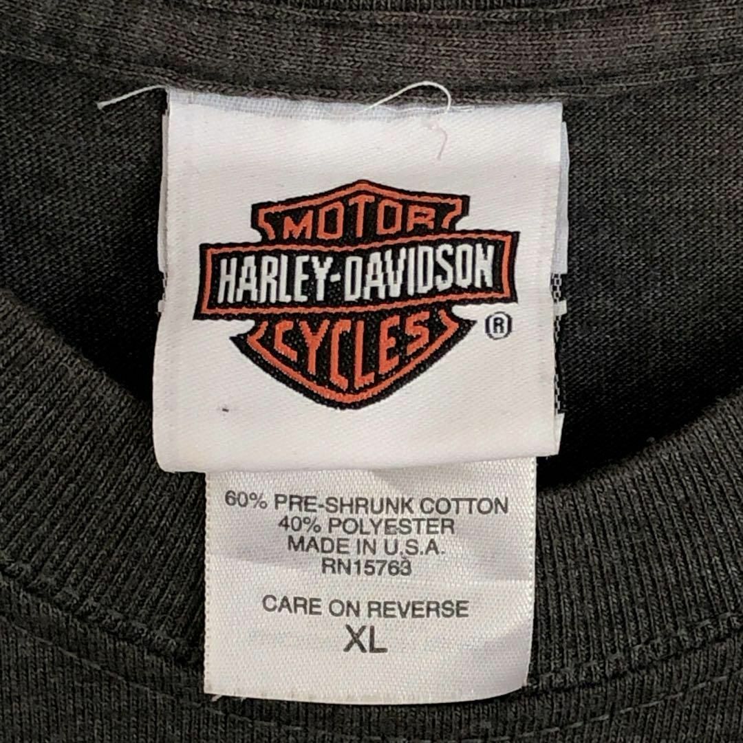 Harley Davidson(ハーレーダビッドソン)のメイドインUSA　ルーニーチューン　オーバーサイズＸＬ　濃い灰色　グレー　古着 メンズのトップス(Tシャツ/カットソー(半袖/袖なし))の商品写真