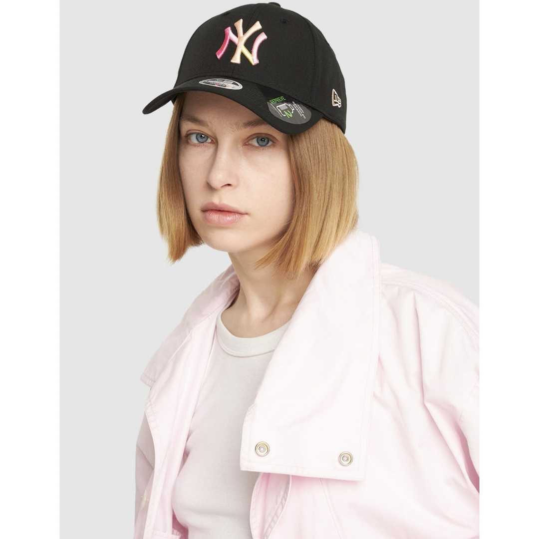 NEW ERA(ニューエラー)のニューエラ キャップ 帽子 ハット レディース ヤンキース ブラック ピンク レディースの帽子(キャップ)の商品写真