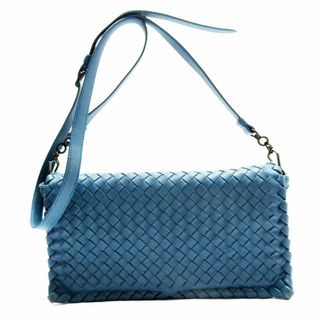 Bottega Veneta - ボッテガヴェネタ BOTTEGAVENETA 斜め掛けショルダーバッグ イントレチャート レザー ブルー レディース 送料無料【中古】 w0216a