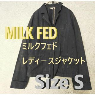 ミルクフェド(MILKFED.)のミルクフェド　MILKFEd ジャケット　カーディガン　黒　S(テーラードジャケット)