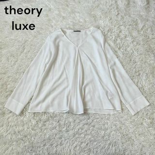 セオリーリュクス(Theory luxe)のtheory luxe セオリーリュクス　白　ブラウス　42 大きめ(シャツ/ブラウス(長袖/七分))