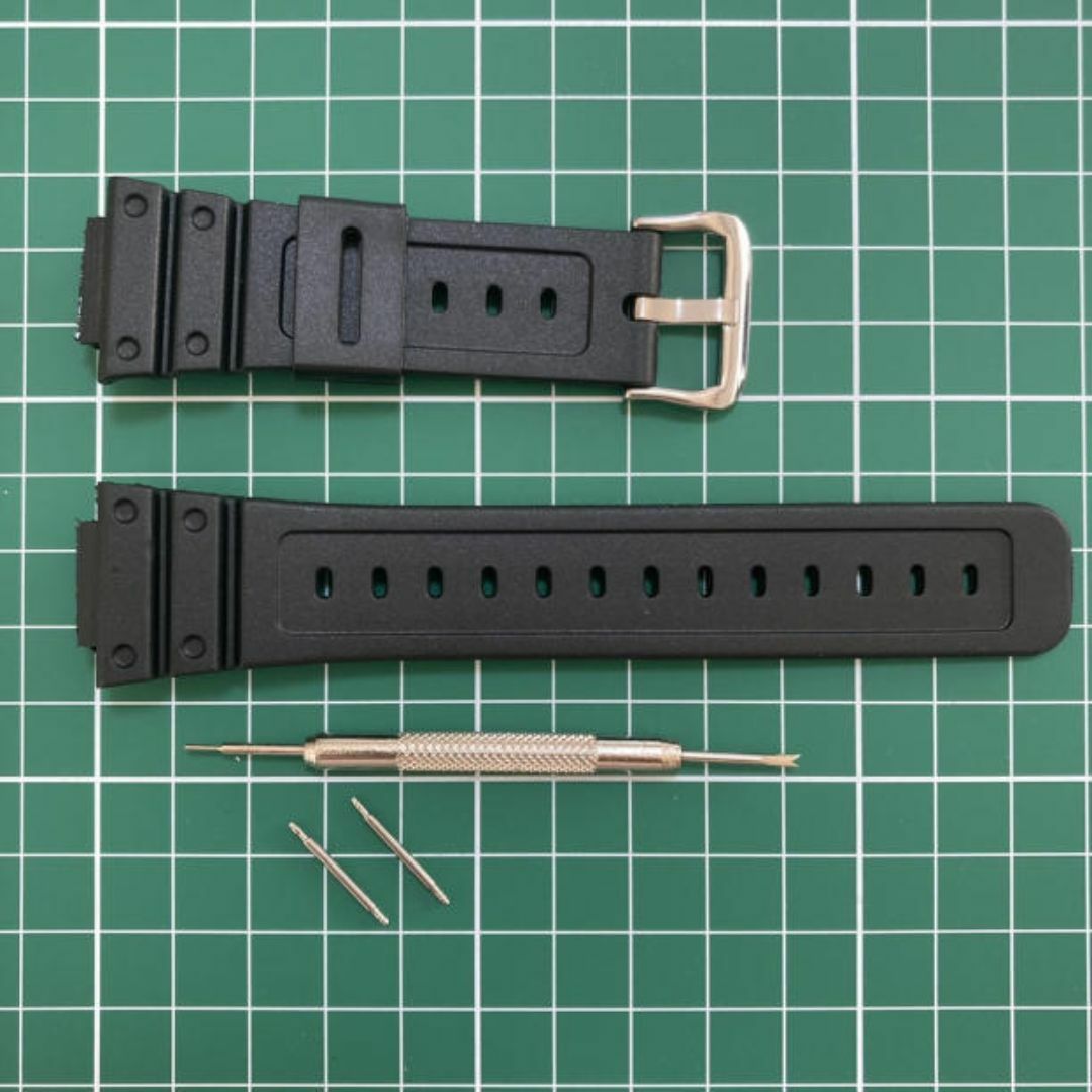 G-SHOCK ベルト 交換セット 16mm バネ棒外し付き 互換 バンド 黒 メンズの時計(腕時計(デジタル))の商品写真