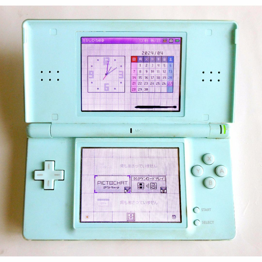 ニンテンドーDS(ニンテンドーDS)のNintendo DS Lite アイスブルー 動作品＿液晶ドット抜け エンタメ/ホビーのゲームソフト/ゲーム機本体(携帯用ゲーム機本体)の商品写真