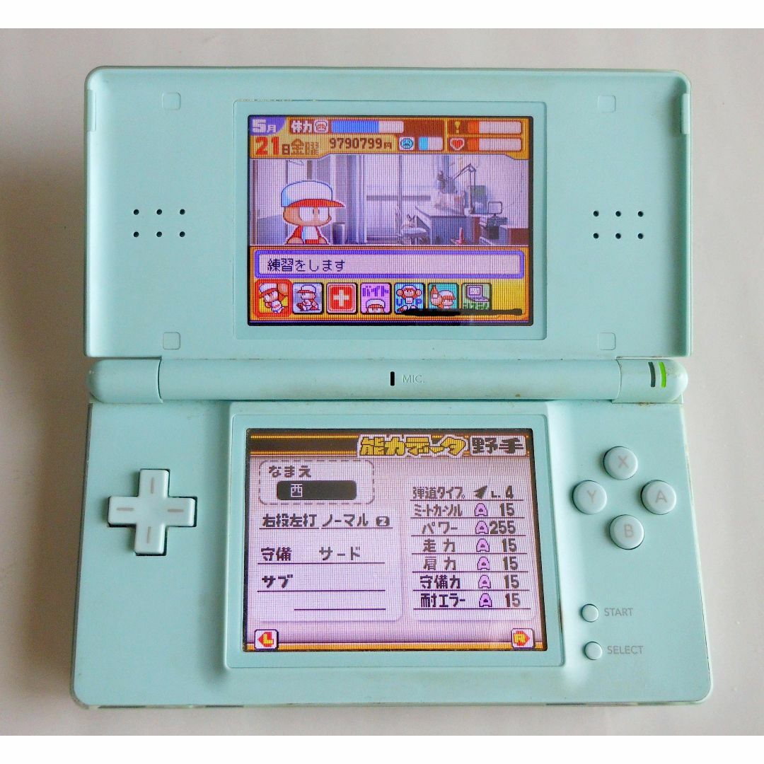 ニンテンドーDS(ニンテンドーDS)のNintendo DS Lite アイスブルー 動作品＿液晶ドット抜け エンタメ/ホビーのゲームソフト/ゲーム機本体(携帯用ゲーム機本体)の商品写真