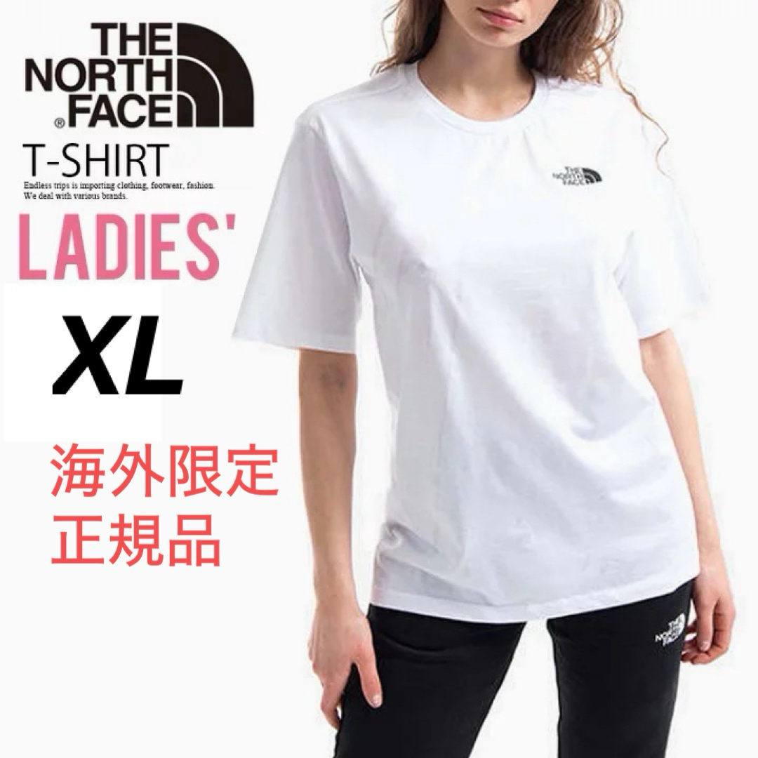 THE NORTH FACE(ザノースフェイス)のノースフェイス レディース Tシャツ 半袖 シンプルドーム コットン 白 XL レディースのトップス(Tシャツ(半袖/袖なし))の商品写真