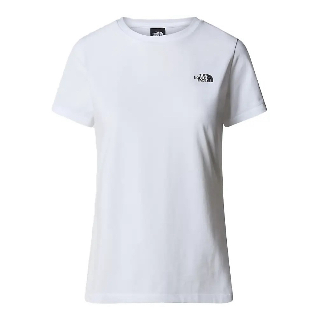 THE NORTH FACE(ザノースフェイス)のノースフェイス レディース Tシャツ 半袖 シンプルドーム コットン 白 XL レディースのトップス(Tシャツ(半袖/袖なし))の商品写真