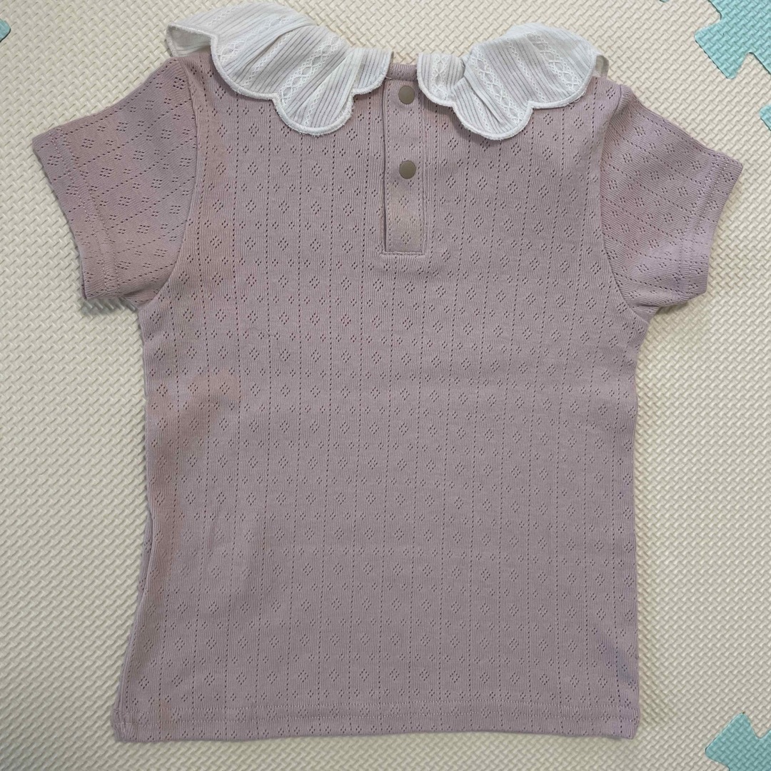 futafuta(フタフタ)のfutafuta さくらんぼ襟Tシャツ 90 キッズ/ベビー/マタニティのキッズ服女の子用(90cm~)(Tシャツ/カットソー)の商品写真