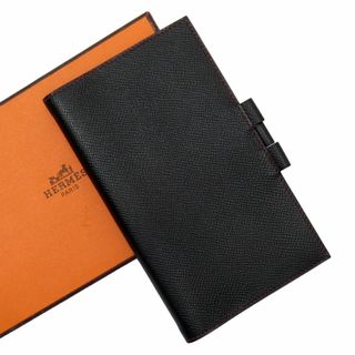 エルメス(Hermes)のエルメス HERMES 手帳カバー レザー ブラック/バーガンディ ユニセックス 送料無料【中古】 w0221g(手帳)