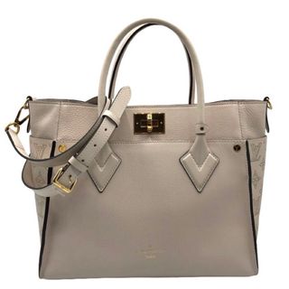 ルイヴィトン(LOUIS VUITTON)のルイ・ヴィトン LOUIS VUITTON オンマイサイドMM M55802 グレージュ カーフ レディース ショルダーバッグ(ショルダーバッグ)