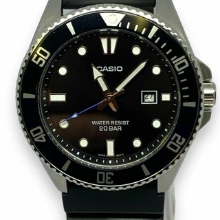 カシオ(CASIO)の【美品】CASIO　ダイバーモデル　MDVー107　ブラックｘブルー　腕時計(腕時計(アナログ))