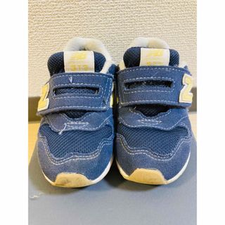 ニューバランス(New Balance)のニューバランス　14cm 靴　紺　黄色(スニーカー)