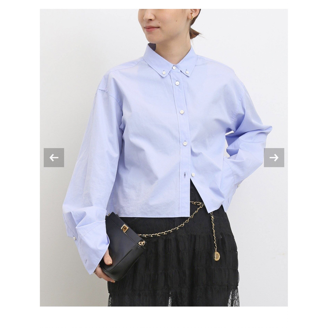 DEUXIEME CLASSE(ドゥーズィエムクラス)のDeuxieme Classe Cropped BD シャツ　新品タグ付き レディースのトップス(シャツ/ブラウス(長袖/七分))の商品写真