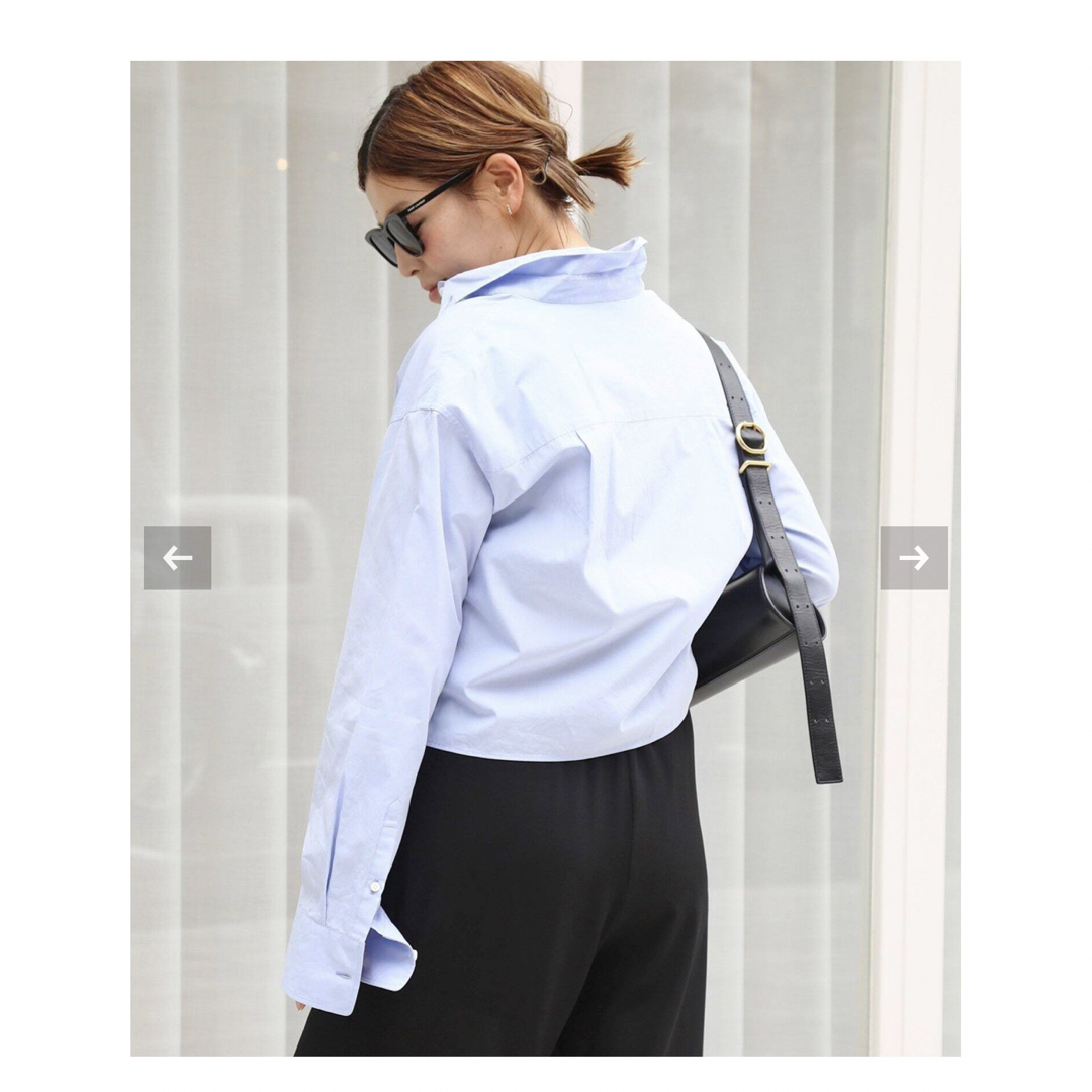 DEUXIEME CLASSE(ドゥーズィエムクラス)のDeuxieme Classe Cropped BD シャツ　新品タグ付き レディースのトップス(シャツ/ブラウス(長袖/七分))の商品写真