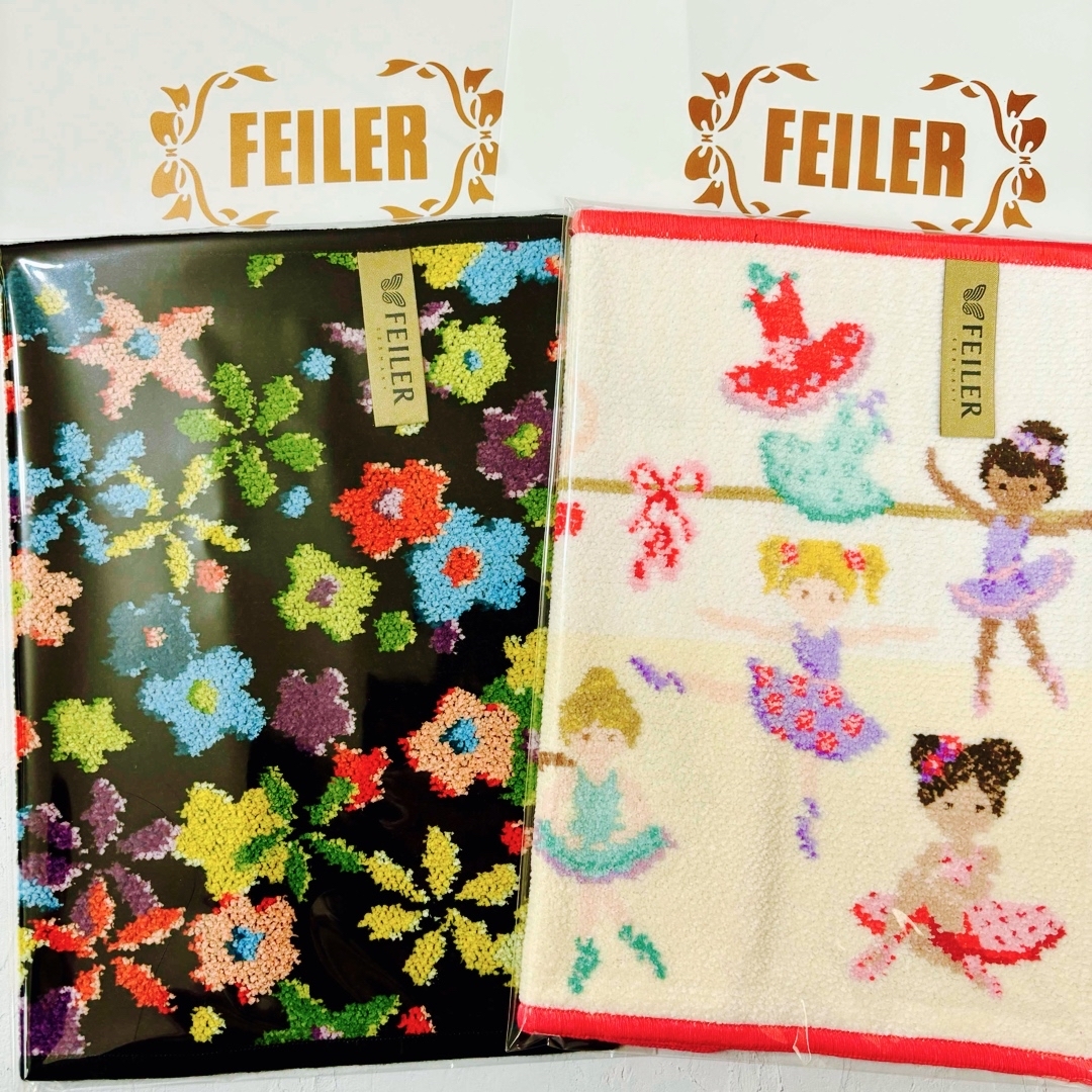 FEILER(フェイラー)の【新品】フェイラー FEILER タオルハンカチ 2枚セットプレゼント袋付 レディースのファッション小物(ハンカチ)の商品写真