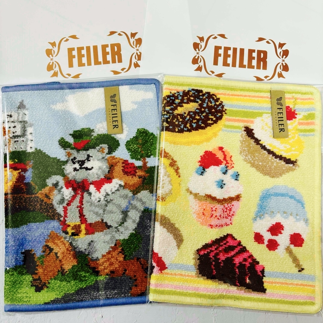 FEILER(フェイラー)の【新品】フェイラー FEILER タオルハンカチ 2枚セットプレゼント袋付 レディースのファッション小物(ハンカチ)の商品写真