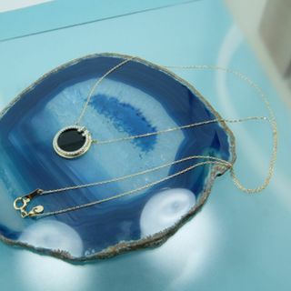 K18・オニキス・天然ダイヤ★プチネック(新品) K18・オニキス・天然ダイヤ★プチネック(新品)