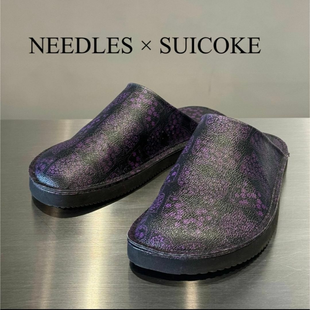 Needles - 『ニードルス × スイコック』(27cm) パピヨン柄レザー Needles - 『ニードルス × スイコック』(27cm) パピヨン柄レザー