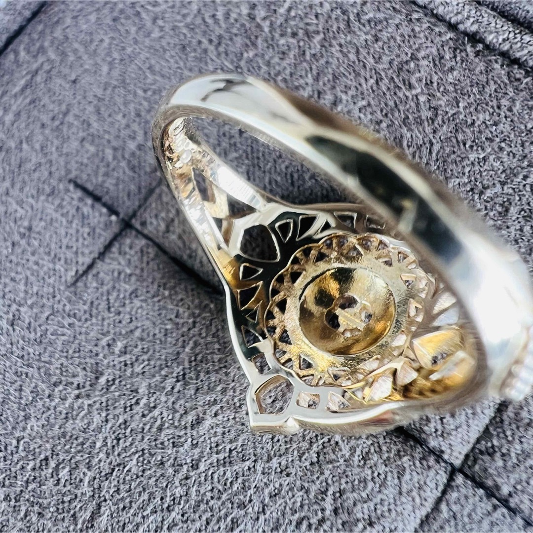 agete(アガット)のagete　アガット　エマイユ　K14 透かしリング レディースのアクセサリー(リング(指輪))の商品写真
