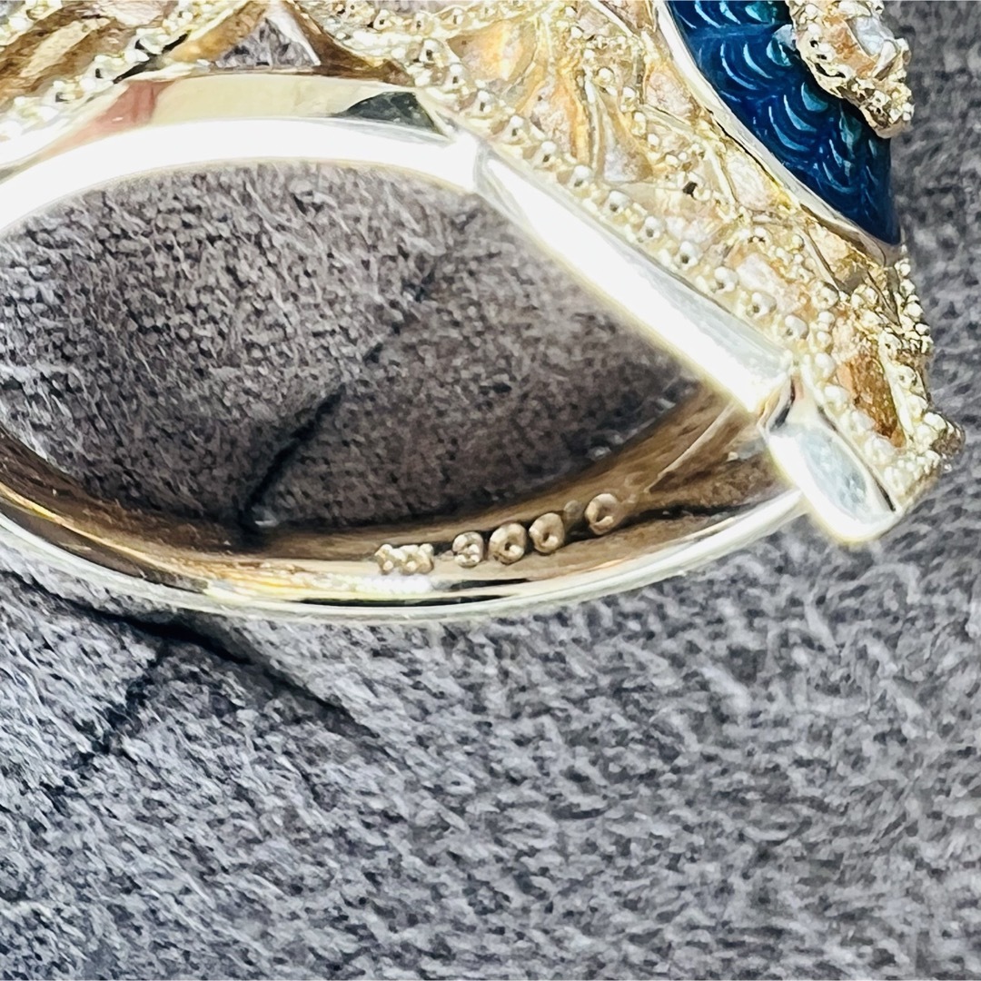 agete(アガット)のagete　アガット　エマイユ　K14 透かしリング レディースのアクセサリー(リング(指輪))の商品写真